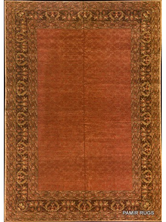 Coral color Khotan design rug
